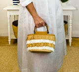 Straw Handbag with  Bamboo Handle