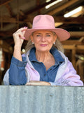 Blush Australian Merino Wool Fedora.